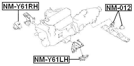 NM-Y61LH - LEFT ENGINE MOUNT (HYDRO)