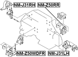 NM-Z50RR - REAR ENGINE MOUNT (HYDRO)