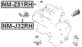NM-Z51RH - RIGHT ENGINE MOUNT