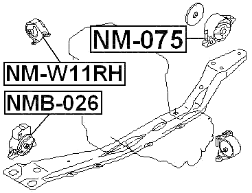 NMB-026 - FRONT ENGINE MOUNT BUSHING
