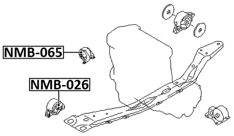 NMB-065 - FRONT ENGINE MOUNT BUSHING