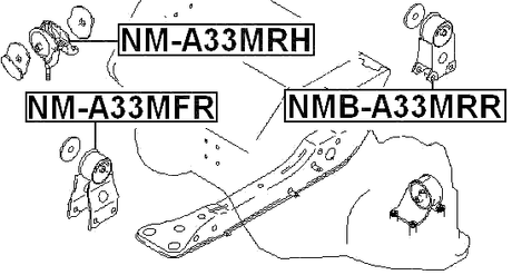 NMB-A33MRR - REAR ENGINE MOUNT BUSHING