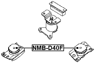NMB-D40F - FRONT ENGINE MOUNT BUSHING (HYDRO)