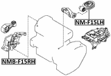NMB-F15RH - RIGHT ENGINE MOUNT BUSHING (HYDRO)