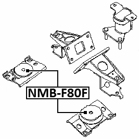 NMB-F80F - FRONT ENGINE MOUNT BUSHING