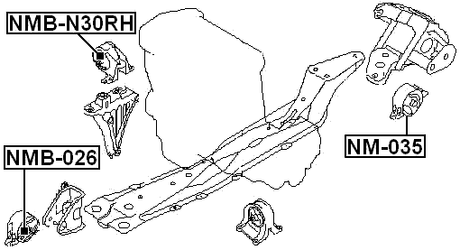 NMB-N30RH - RIGHT ENGINE MOUNT BUSHING (HYDRO)