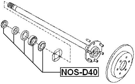 NOS-D40 - KIT FOR REAR AXLE