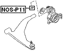 NOS-P11 - STEERING KNUCKLE SEAL 46X58.5X3.5X9