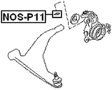 NOS-P11 - STEERING KNUCKLE SEAL 46X58.5X3.5X9