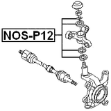 NOS-P12 - STEERING KNUCKLE REPAIR KIT 4 PCS