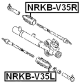 NRKB-V35L - STEERING RACK BOOT LEFT
