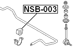 NSB-003 - FRONT STABILIZER BAR BUSH D20