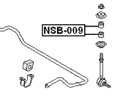 NSB-009 - FRONT STABILIZER BAR LINK BUSH D10