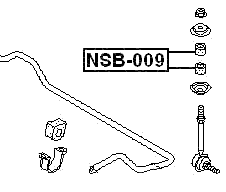 NSB-009 - FRONT STABILIZER BAR LINK BUSH D10