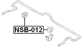 NSB-012 - FRONT STABILIZER BAR BUSH D25.5