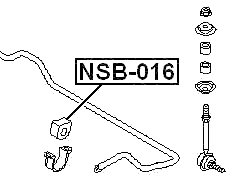 NSB-016 - FRONT STABILIZER BAR BUSH D24