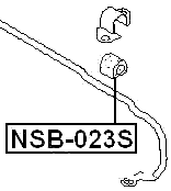 NSB-023S - FRONT STABILIZER BAR BUSH D22