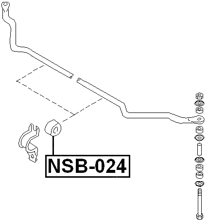 NSB-024 - FRONT STABILIZER BAR BUSH D15.5