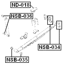 NSB-035 - REAR LEAF SPRING BUSHING FRONT