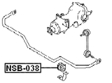 NSB-038 - REAR STABILIZER BAR BUSH D20