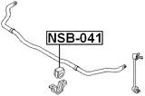 NSB-041 - FRONT STABILIZER BAR BUSH D26
