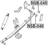 NSB-045 - REAR LEAF SPRING BUSHING REAR