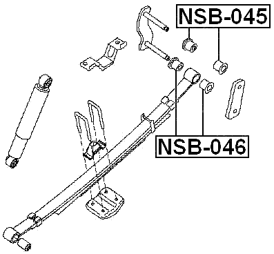 NSB-046 - REAR LEAF SPRING BUSHING REAR
