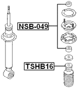 NSB-049 - REAR SHOCK ABSORBER BUSHING KIT