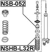 NSB-052 - REAR SHOCK ABSORBER BUSHING