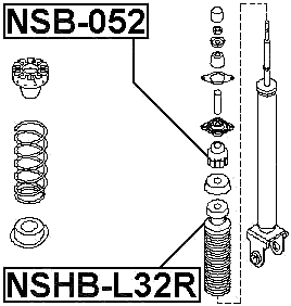 NSB-052 - REAR SHOCK ABSORBER BUSHING