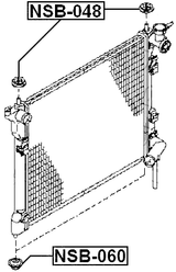NSB-060 - MOUNT RUBBER RADIATOR