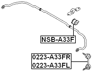 NSB-A33F - FRONT STABILIZER BAR BUSH D23