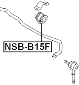 NSB-B15F - FRONT STABILIZER BAR BUSH D20