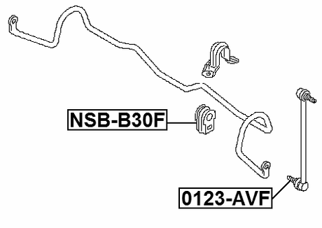 NSB-B30F - FRONT STABILIZER BAR BUSH D24