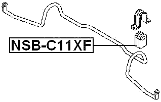 NSB-C11XF - FRONT STABILIZER BAR BUSH D22