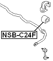 NSB-C24F - FRONT STABILIZER BAR BUSH D26