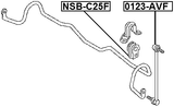 NSB-C25F - FRONT STABILIZER BAR BUSH D26