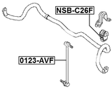 NSB-C26F - FRONT STABILIZER BAR BUSH D26