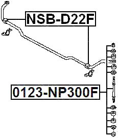 NSB-D22F - FRONT STABILIZER BAR BUSH D23