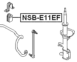NSB-E11EF - FRONT STABILIZER BAR BUSH D21.5
