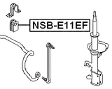 NSB-E11EF - FRONT STABILIZER BAR BUSH D21.5