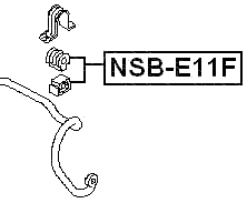 NSB-E11F - FRONT STABILIZER BAR BUSH D22