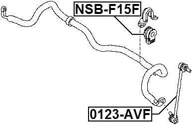 NSB-F15F - FRONT STABILIZER BAR BUSH D21