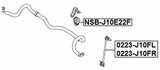 NSB-J10E22F - FRONT STABILIZER BAR BUSH D22