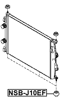 NSB-J10EF - MOUNT RUBBER RADIATOR