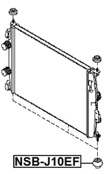 NSB-J10EF - MOUNT RUBBER RADIATOR