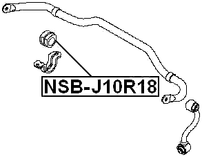 NSB-J10R18 - REAR STABILIZER BAR BUSH D18