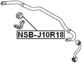 NSB-J10R18 - REAR STABILIZER BAR BUSH D18