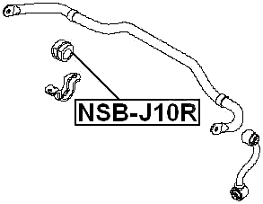 NSB-J10R - REAR STABILIZER BAR BUSH D19