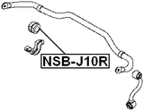 NSB-J10R - REAR STABILIZER BAR BUSH D19